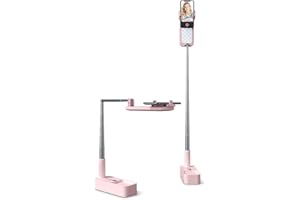 Viozon Extendable Selfie Stand 360° Rotation with Phone Holder, Rechargeable Wireless Foldable 7 Brightness LED Light for Live Streaming/YouTube/Tiktok/Video Recording/Photography/Reading (AP-V6P)