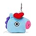 BT21 Official Merchandise by Line Friends - MANG Character Keychain Coin Purse Bag Charm, Light Blue