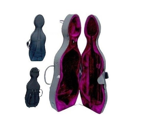 Merano 4/4 Full Size Black Cello with Hard Case with Bag and Bow+2 Sets of Strings+Cello Stand+Music Stand+Metro Tuner+Mute+Rosin