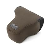NE-EM1 Portable Mini Protective Neopine Waterproof Soft Camera Lens Case Pouch Bag for Olympus OMD-EM1 with 12~40mm Lens - Brown