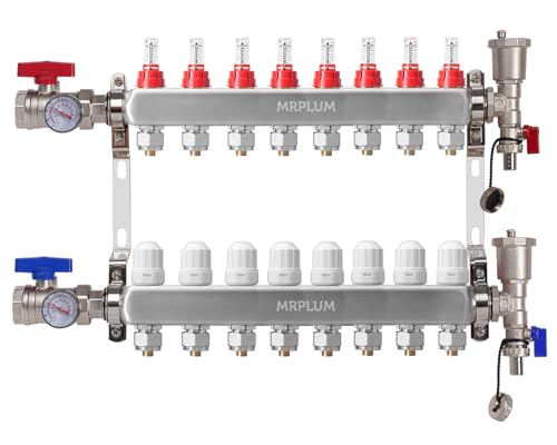 MRPLUM 8-Branch Radiant Heat Manifold