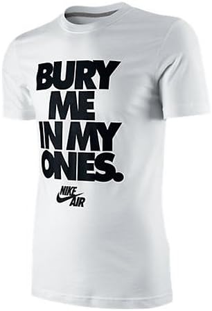 Amazon Nike ナイキ トレーニングアパレル メンズ 半袖tシャツ Bury Me In My Ones Ss Tシャツ ホワイト フィットネス トレーニング シャツ 通販