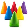 Faswin 30 Pack Indoor/Outdoor Agility Cones, Sports Soccer Flexible Cone Sets, Assorted Colors