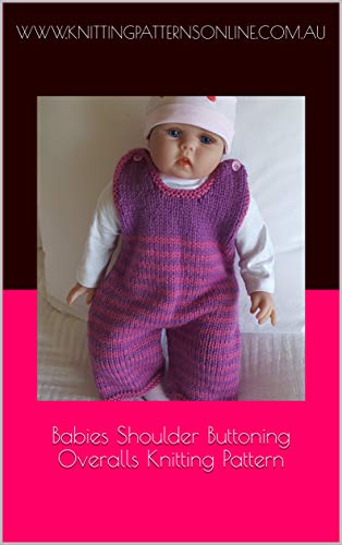Babies shoulder buttoning overalls knitting pattern - Jordan