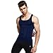 GKVK Mens Slimming Body Shaper Vest Shirt Abs Abdomen Slim, Blue, M(chest size 86cm-91cm/34inches-36inches)
