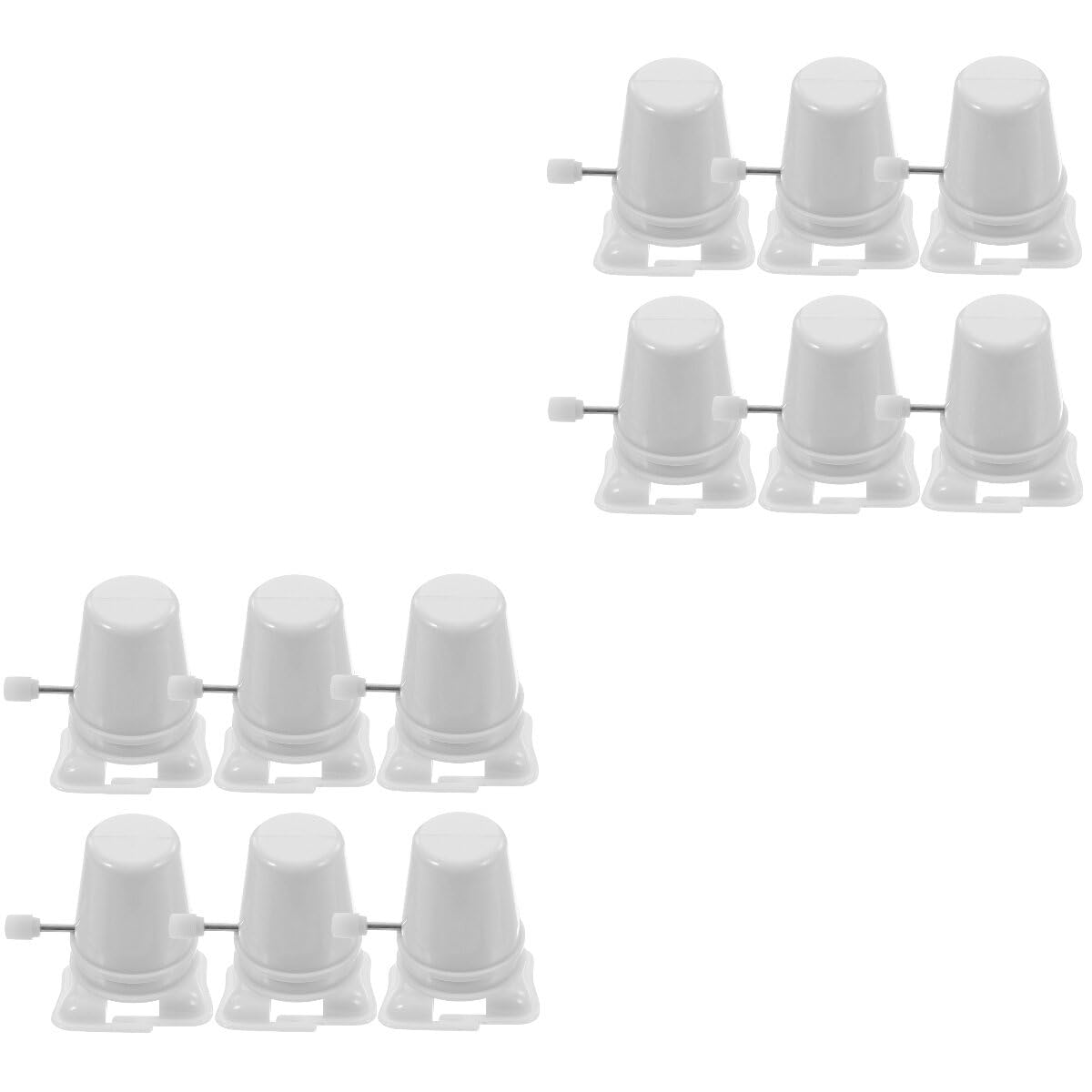 Toyvian 12Pcs Wind Up Toys Movement Clockwork Toys Part Walking Fitting for Wind Up Diy Craft Accessories Parts White