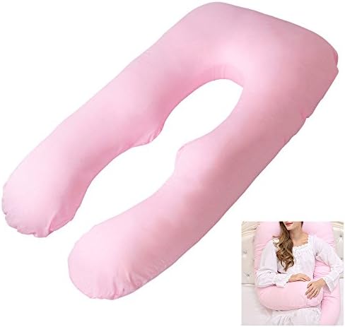 Windyus U Shaped Total Body Pregnancy Pillow Cases, Full Body Contoured Maternity Nursing Pillow Cover -30" X 56" Invisible Zipper, Back And Belly Support For Side Sleeping - 100% Cotton