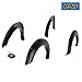 EAG Fender Flares 4pcs Black Textured Styleside Bed Pocket Riveted Bolt on Style Fit for 09-14