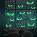 47Pcs Halloween Glow in The Dark Window Decals Luminous Stickers Glasses Stickers Bat Wall Stickers Night Glow Decals Halloween Theme Party Decoration