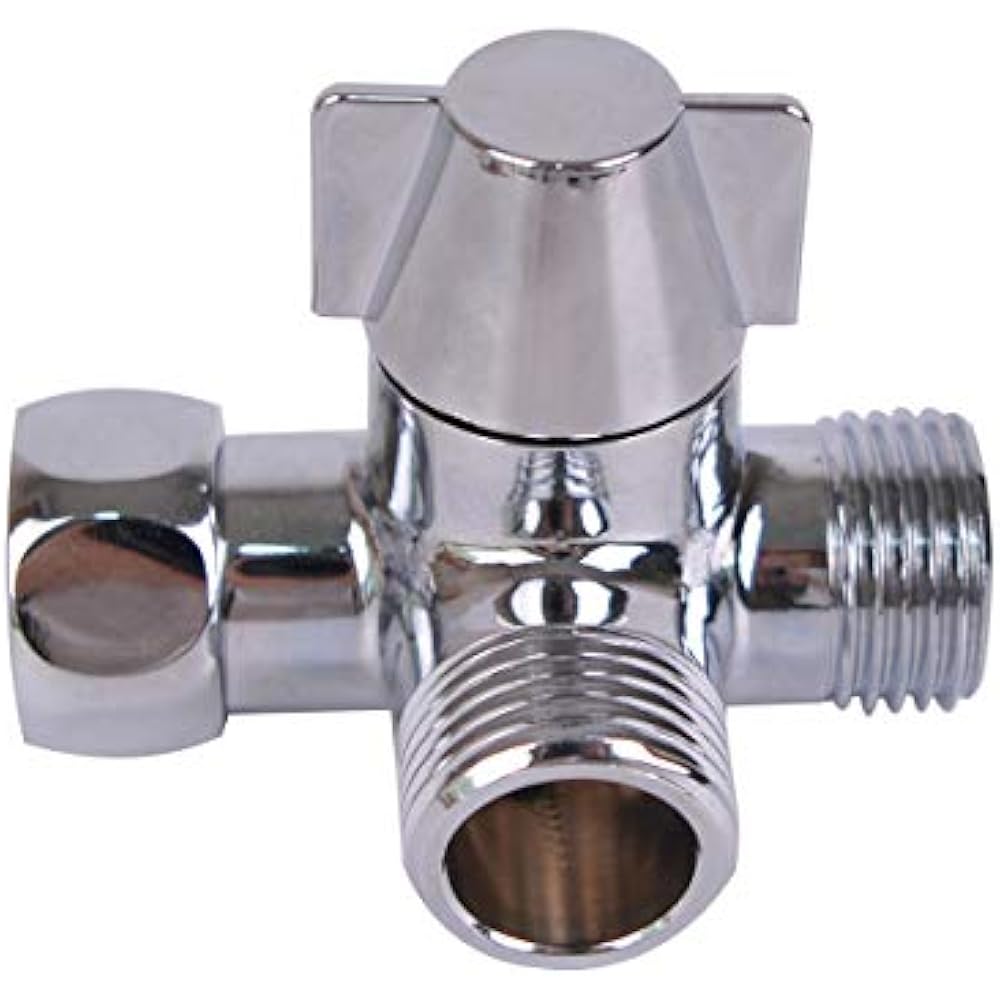 G1/2" Universal 3 Way Brass Shower Diverter Valve Handshower For