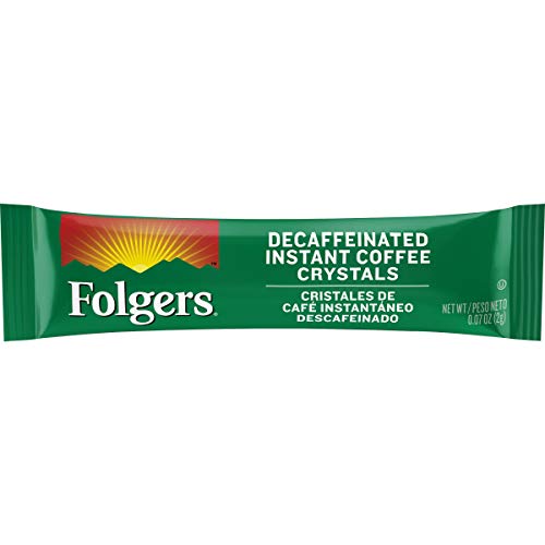 Folgers Classic Decaf Decaffeinated Instant Coffee Crystals, 6 Single