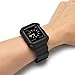 Compatible Apple Watch Band 38mm Case, Camyse Shockproof Rugged Protective Cover with Bands Stainless Steel Clasp for iWatch Apple Watch Series 3, 2, 1 Sport Edition for Men Women grils boys - Black