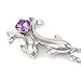 Pearl of Dream Dancing Dolphins [Purple] Pendant Necklace