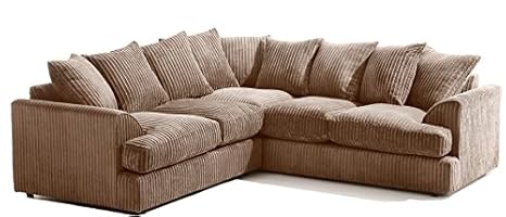 Cheap Online Furniture Liverpool Corner Sofa In Jumbo Cord Mocha