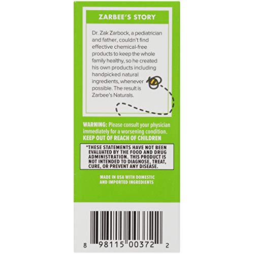 Zarbee's Children's Cough Syrup + Mucus with Dark Honey, Vitamin C