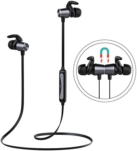 Bluetooth 4.2 Wireless Earbuds, Bluetooth Headphones with Noise Cancelling Mic, Magnetic Wireless Headphones for Running Exercising
