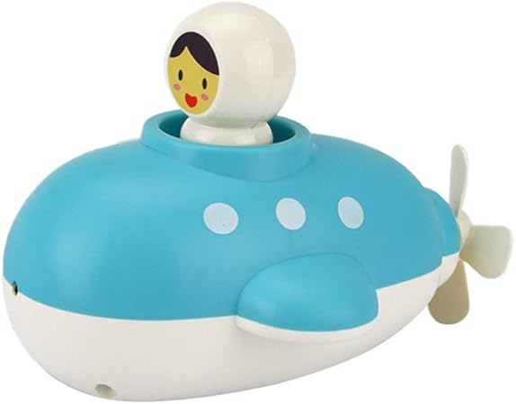Amazon Tomaibaby 赤ちゃんのお風呂のおもちゃ潜水艦巻き上げおもちゃ回転リアプロペラ浴室噴出おもちゃボート子供のための誕生日プレゼントツール ランダムカラー ベビーカー用おもちゃ おもちゃ