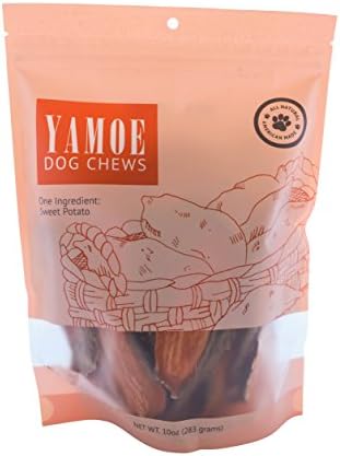 Yamoe Treats- All Natural Sweet Potato Dog Chews- 10oz Bag- 100% All-Natural, One Ingredient, Made in USA, NO WHEAT, NO CORN, NO SOY, Gluten Free