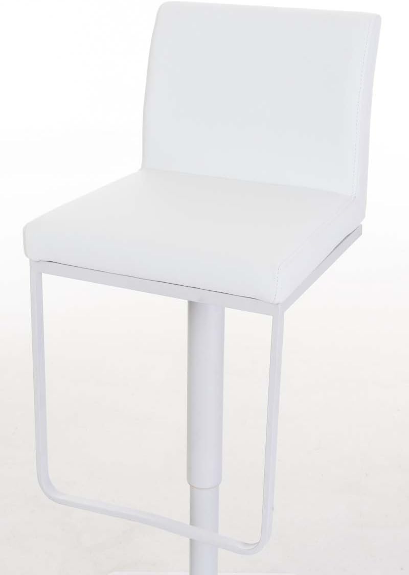 Acier Inoxydable Clp Tabouret De Bar Panama Similicuir Reglable En Hauteur I Chaise Haute De Bar Dossier Repose Pied I Chaise Haute Ergonomique I Couleur Blanc Pietement Cuisine Maison Bar Centroarco Com
