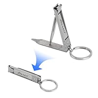 Joy-Leo Ultra Slim EDC Keychain Finger Nail Clippers Small Lightweight with Nail File & Cleaner & Screwdriver(5-Year Warranty) for Gifts