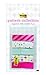 Post-it Pattern Flags, 100/On-the-Go Dispenser, 1 Dispenser/Pack, 0.47 in, Carnival Pattern Collection (684-CANDY)