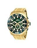 Invicta Men's Pro Diver Quartz Watch with Stainless Steel Strap, Gold, 30 (Model: 26077)