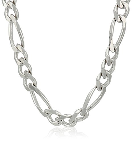 Men's Sterling Silver Italian 5.5mm Solid Figaro Link Chain Necklace, 22