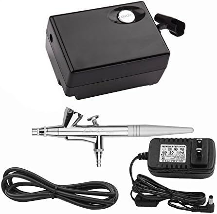 Yenny shop Airbrush Makeup Kit Beauty Special air Compressor Black Suit,Cosmetic Makeup Airbrush and Compressor System for Face, Nail, Temporary Tattoos, Cake Decorating