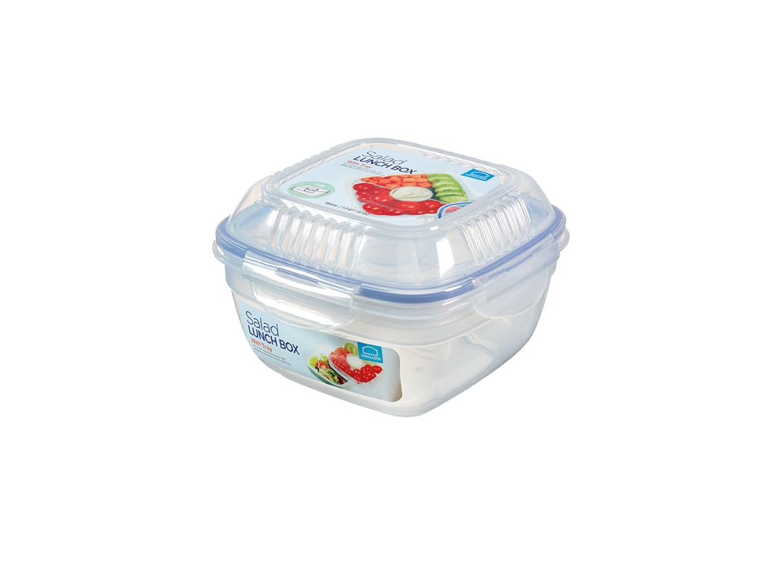 Sq Lunch Box with Tray & Sauce Pot 950ml (160 x 160 x 102mm)