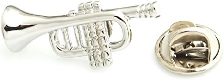 The Smart Man Men's Silver Trumpet Lapel Pins