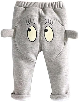YallFairy Bbay Toddler Thick Leggings Pants Winter Warm Skinny Fuzzy Tights (12M(suit height 60-70cm), Eye-grey)