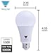 TriGlow LED Light Bulbs 100 Watt Equivalent A19 LED Bulbs 5000k (Daylight White) 1500 Lumens, E26 Base UL Listed, Daylight Led Light Bulbs 3-Pack
