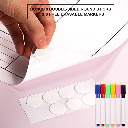 Large Dry Erase Calendar for Wall - 3 Month Vertical Wall Calendar 