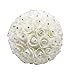 IPOPU 12 Pcs Romantic Real Touch Artificial False Latex Silk Blooming Hydrangea Bouquet Floral Leaf for Home Wedding Party Garden Bridal Hydrangea Decorations DIY (12Pcs-Pure White)