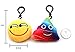 Emoji Party Favor For Kids, 34 Pack 2” Emoji Keychain Party Decoration Supplies, Mini Plush Pillows Gifts For Goody Bag Filler