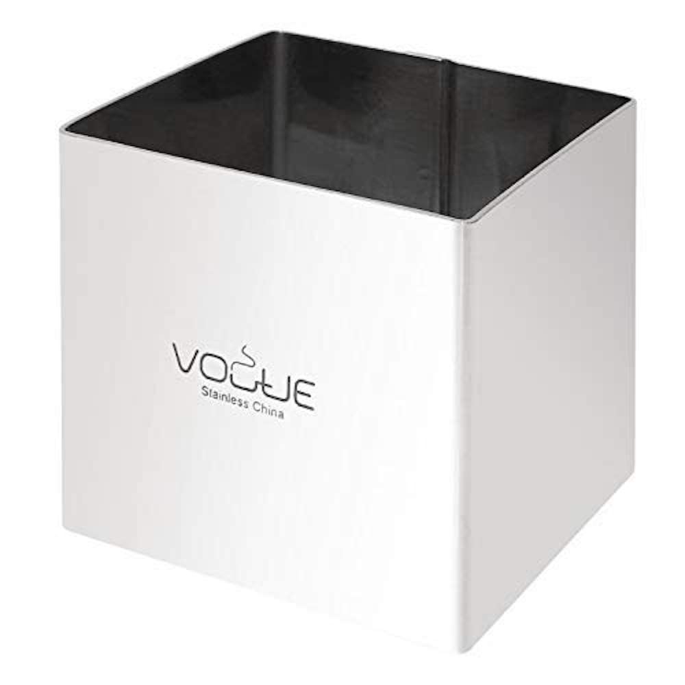 Vogue Square Mousse Rings 6X6X6cm Stainless Steel Extra Deep Cake Cutter Mould