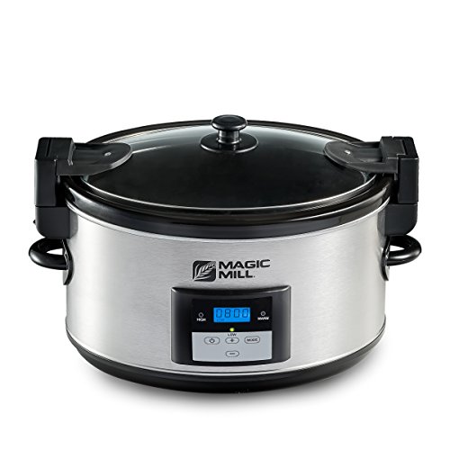 Magic Mill 8.5 Quart Programmable Slow Cooker, 3 Cooking Settings, with