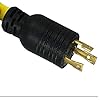 Conntek-RV-Generator-Adapter-with-20-Amp-3-Prong-Locking-Male-Plug-To-RV-30-Amp-Female-Connector