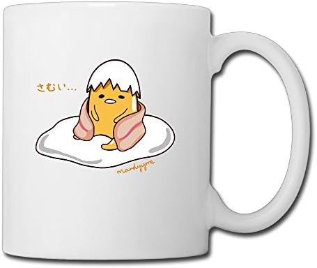 White Gudetama Ceramic Coffee Mug 11oz Unisex Printed On Both Sides