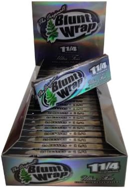 Blunt Wrap(r) Brand Rolling Papers Silver Rice 1 1/4 Box of 24