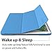 iPad Air 2 Case, ROARTZ Blue Slim Fit Smart Rubber Coated Folio Case Hard Shell Cover Light-Weight Auto Wake/Sleep for Apple iPad Air 2nd Generation A1566/A1567 Retina Display