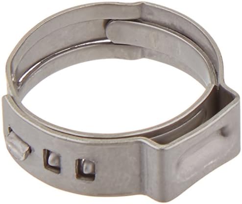 Oetiker 16700020 Stepless Ear Clamp, One Ear, 7 mm Band Width, Clamp ID Range 15.3 mm (Closed) - 18.5 mm (Open) (Pack of 25)