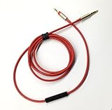 NewFantasia audiocab158 Replacement Cable and Remote Mic for iPhone iPod iPad to Sennheiser Momentum Headphone, Red