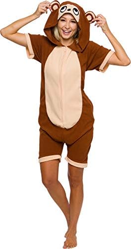 Monkey 半袖アニマルパジャマ 大人用ワンピース 夏用コスチューム ロンパース Ebrokerassistants Com