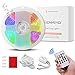 Tenmiro LED Strip Lights, 16.4ft LED Music Sync Color Changing Lights with 20keys Music Remote Controller and 12V Power Supply, SMD5050 RGB Led Strips for Room, Bedroom, TV, Party