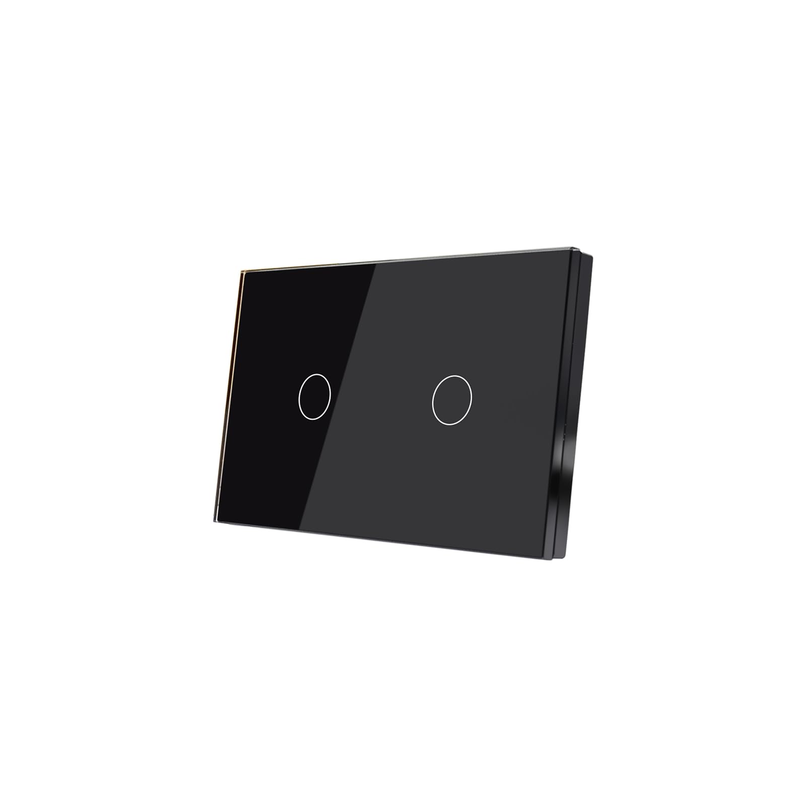 Photo 1 of LOUYSGEN Smart Switch for Light 3 Way Need Neutral Wire,FCC Certified,2.4GHz WiFi Switch Glass Panel APP Control Timer Work with Tuya/Smart Life,Alexa and Google Home,Black 2 Gang