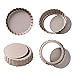 Bakerdream Tart Pan Nonstick Quiche Pan 3.5 Inch Fluted Tart Pan with Removable Bottom Mini Tart Pan Round Pie Pan Pack of 4