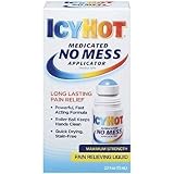 Icy Hot Medicated No Mess Applicator Maximum Strength Pain Relieving Liquid, Multicolor,Value 2 Packk ( 5 fl oz Total )
