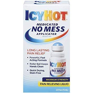 Icy Hot Medicated No Mess Applicator Maximum Strength Pain Relieving Liquid, Multicolor,Value 2 Packk ( 5 fl oz Total )