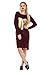 Issa Plus Long Sleeve Loose Women Summer Party Dress with Pokets and Plus Size (L, Burgundy)